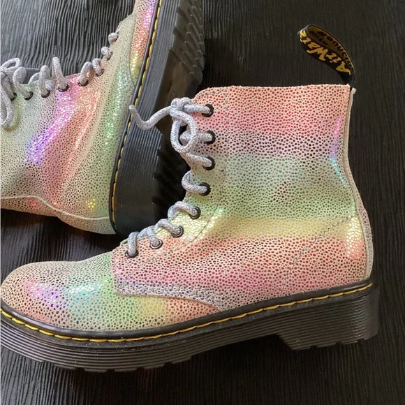 Dr. Martens Black and White Lace-Up Boots - Picture 6 of 15